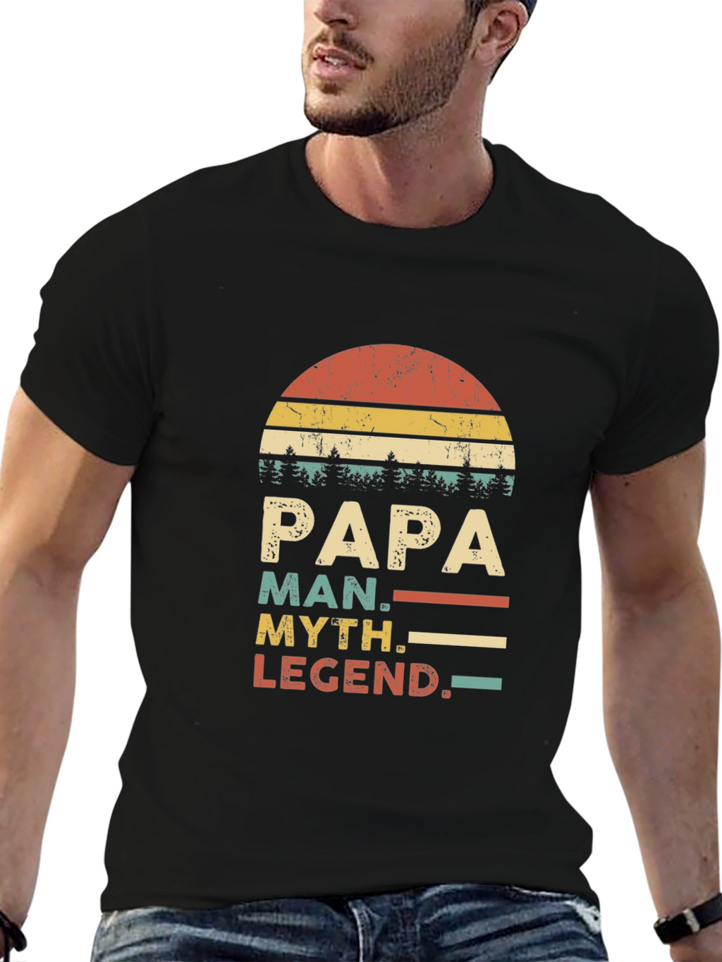 Papa Man Myth Legend Graphic T-Shirt
