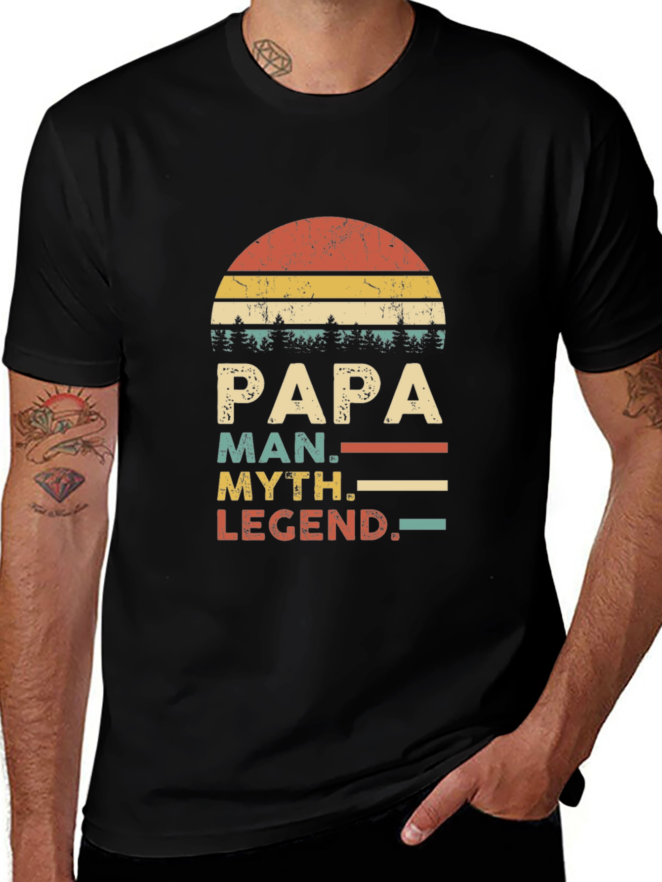 Papa Man Myth Legend Graphic T-Shirt