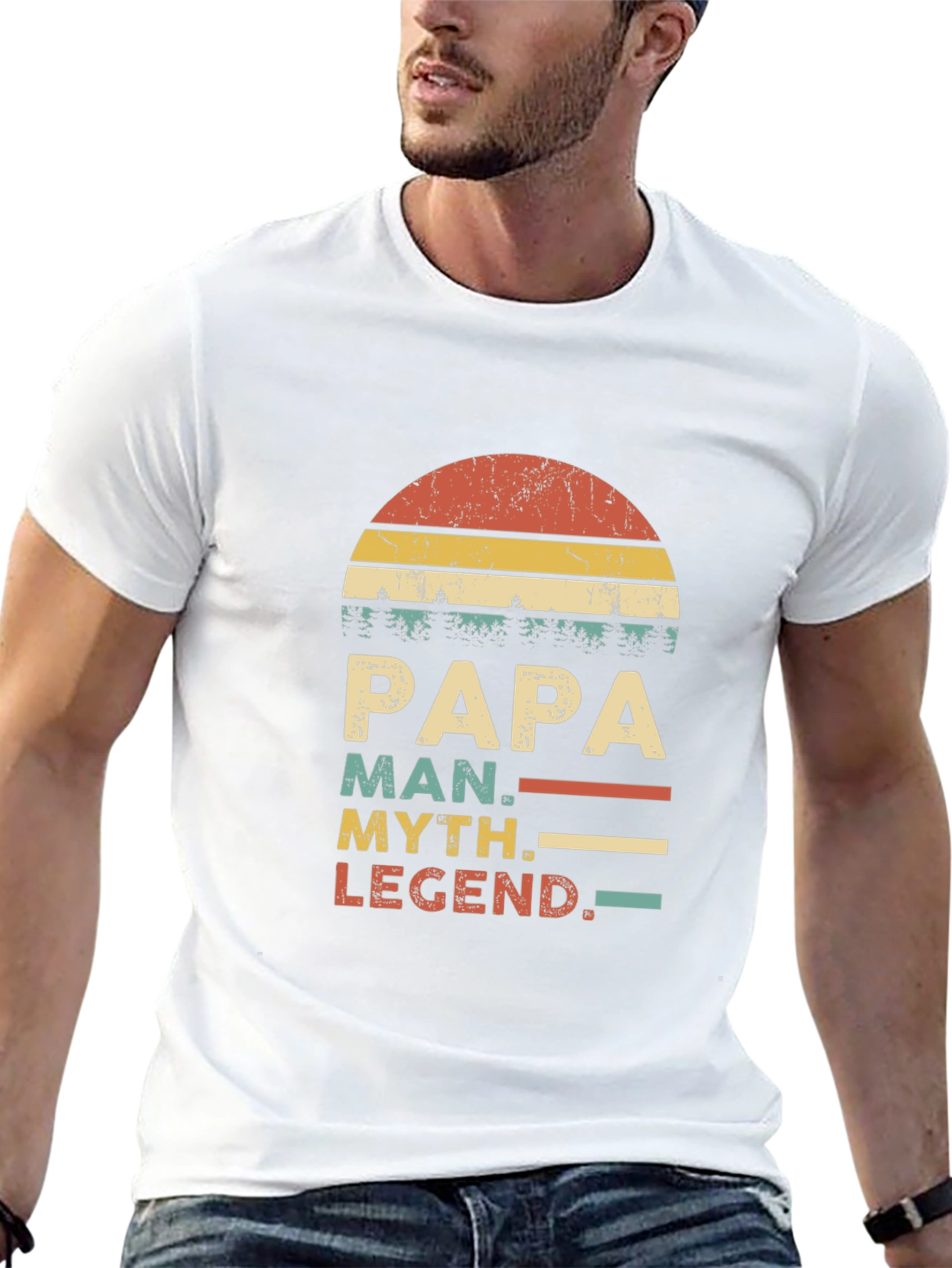 Papa Man Myth Legend Graphic T-Shirt