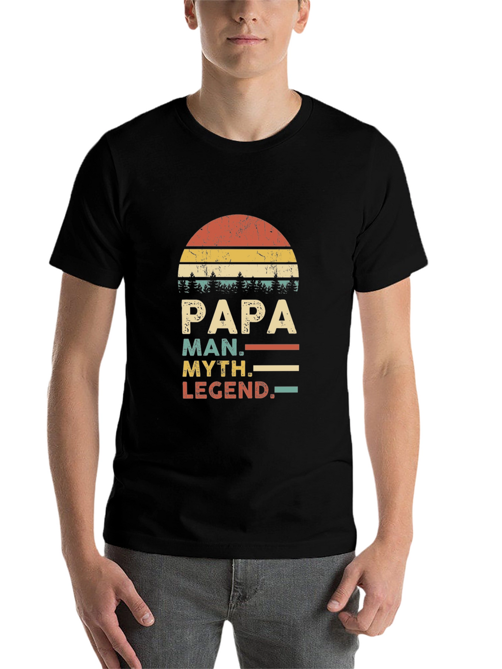 Papa Man Myth Legend Graphic T-Shirt