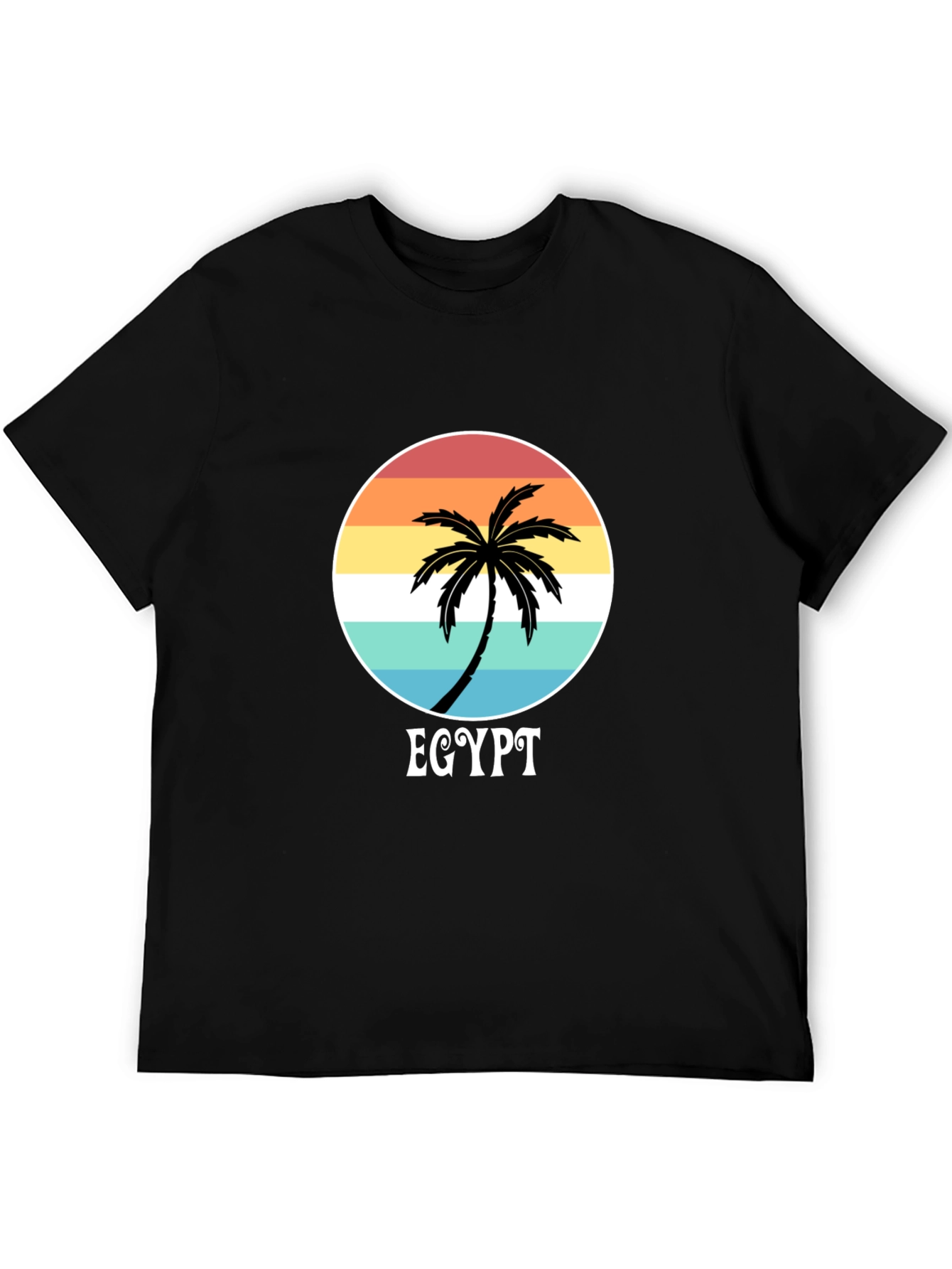 Egypt Palm Tree Sunset Graphic Tee