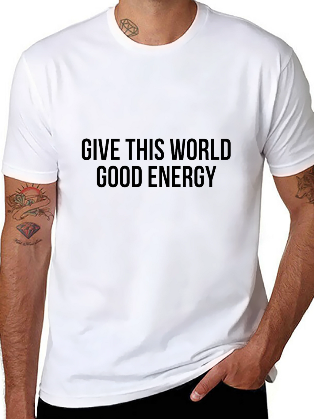Give This World Good Energy Black T-Shirt