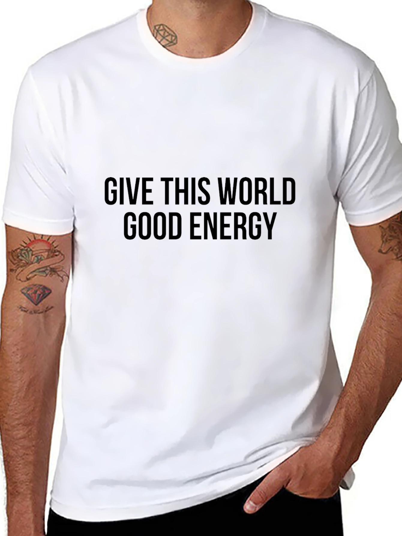 Give This World Good Energy Black T-Shirt