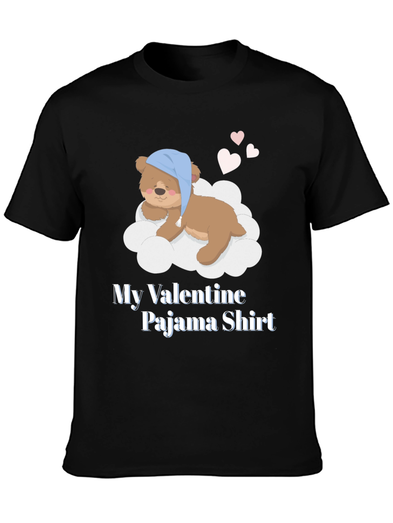 Valentines Pajama Shirt with Teddy Bear