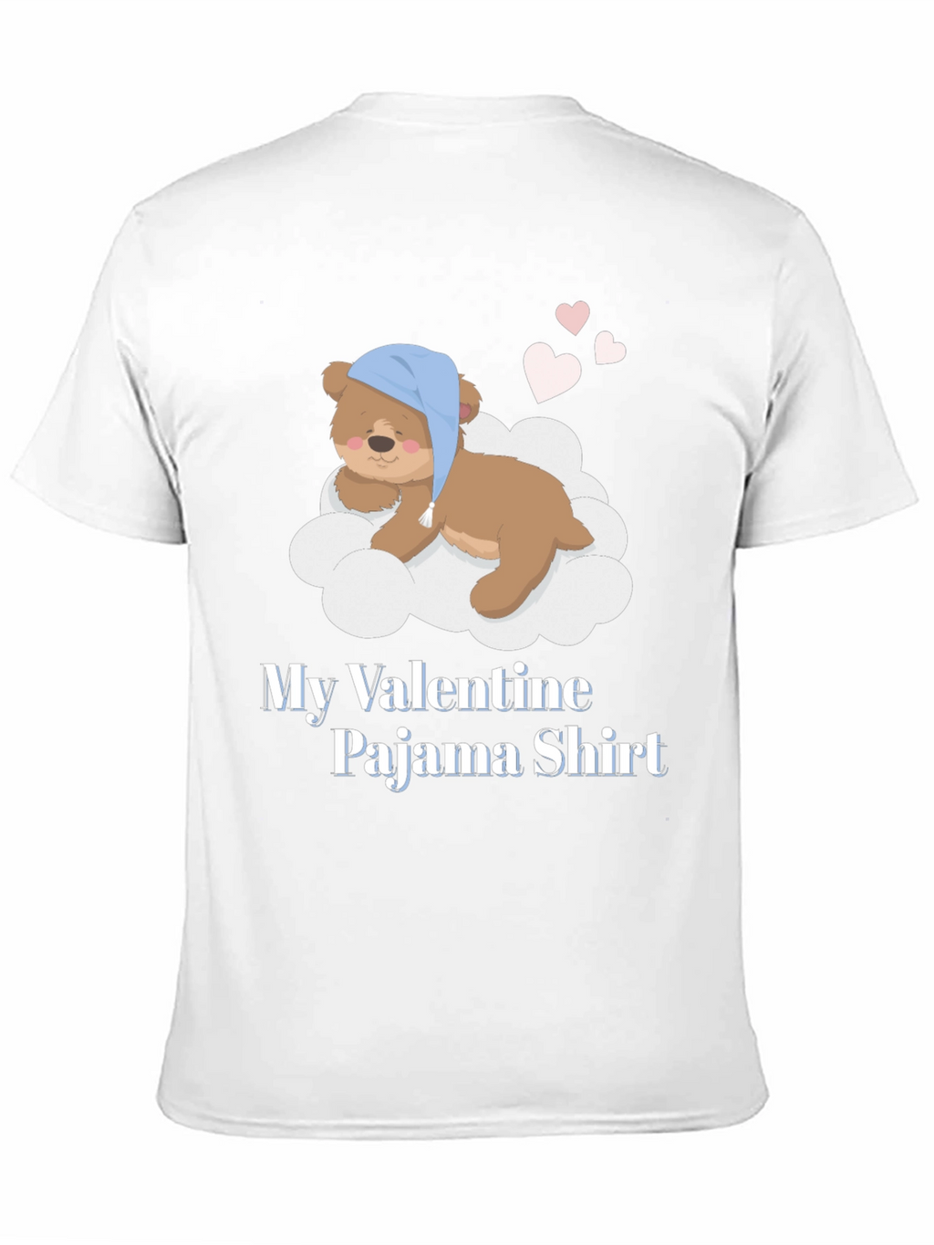 Valentines Pajama Shirt with Teddy Bear