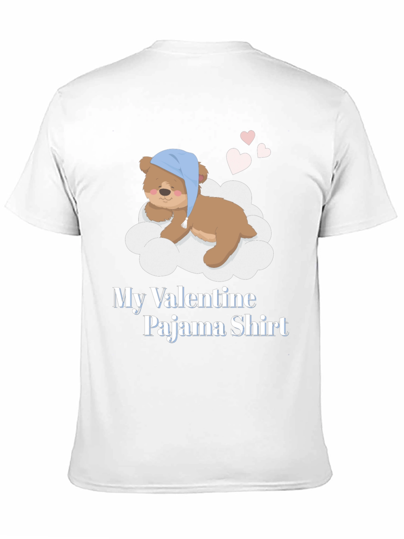 Valentines Pajama Shirt with Teddy Bear