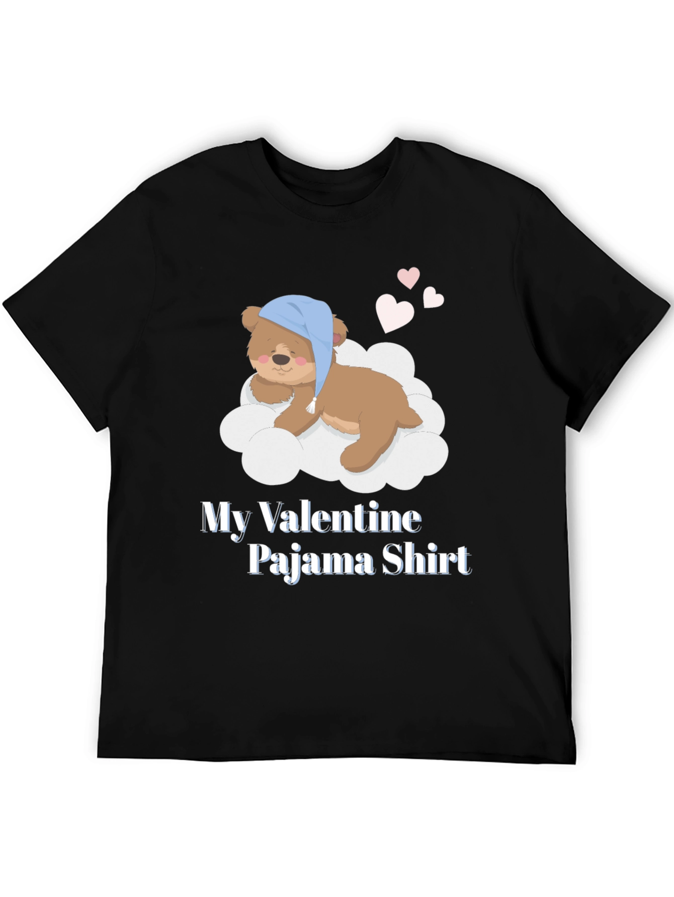 Valentines Pajama Shirt with Teddy Bear