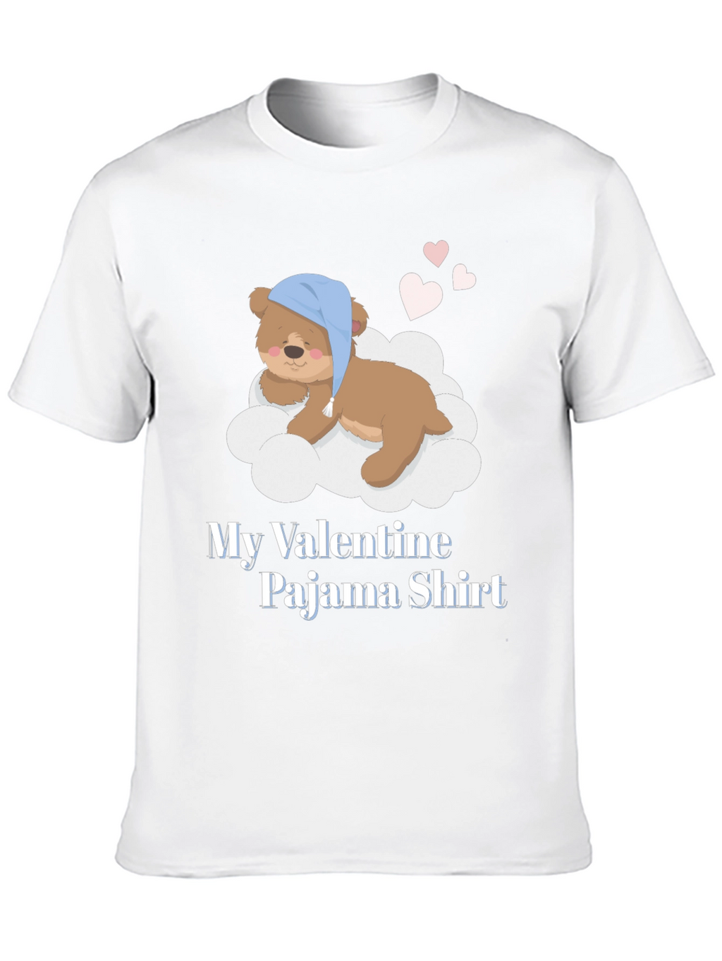Valentines Pajama Shirt with Teddy Bear