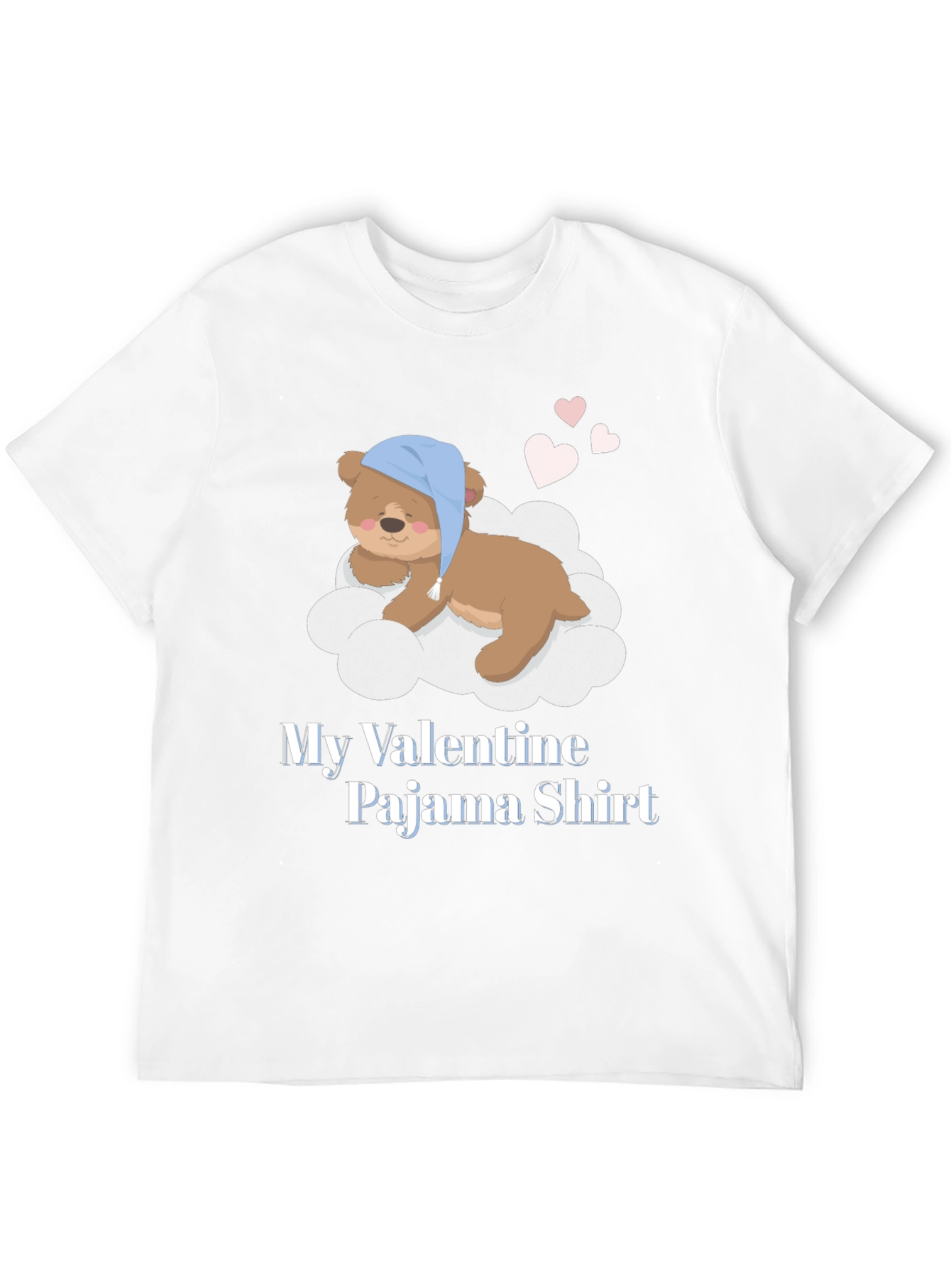 Valentines Pajama Shirt with Teddy Bear