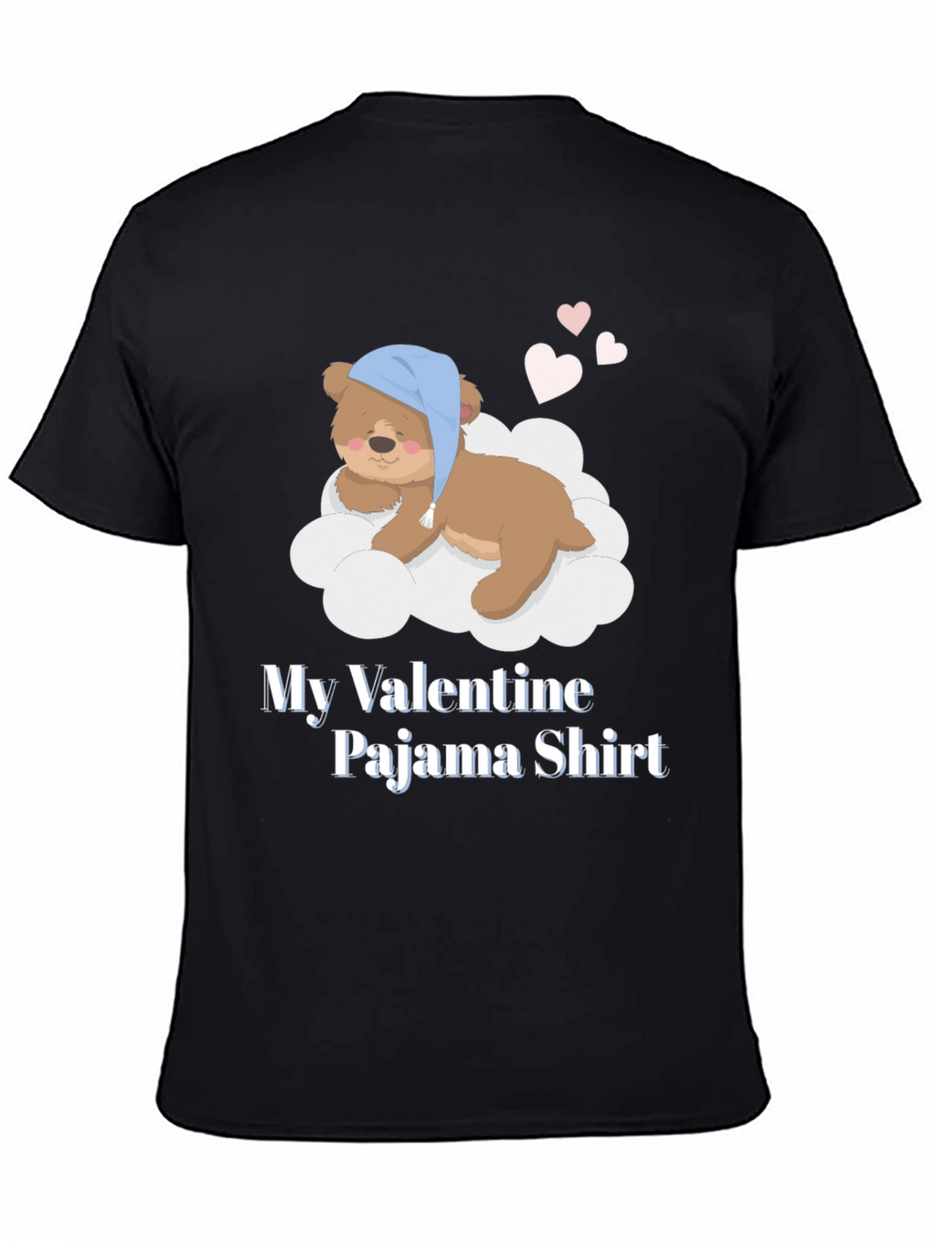 Valentines Pajama Shirt with Teddy Bear