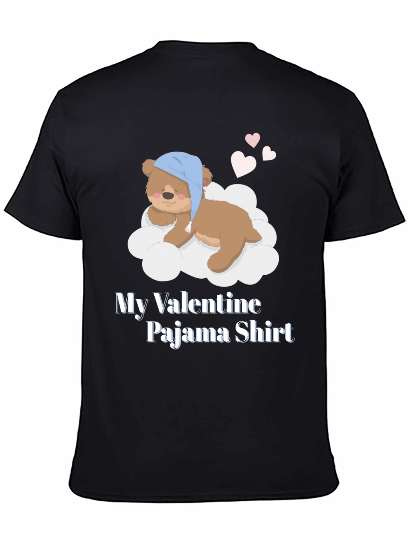 Valentines Pajama Shirt with Teddy Bear