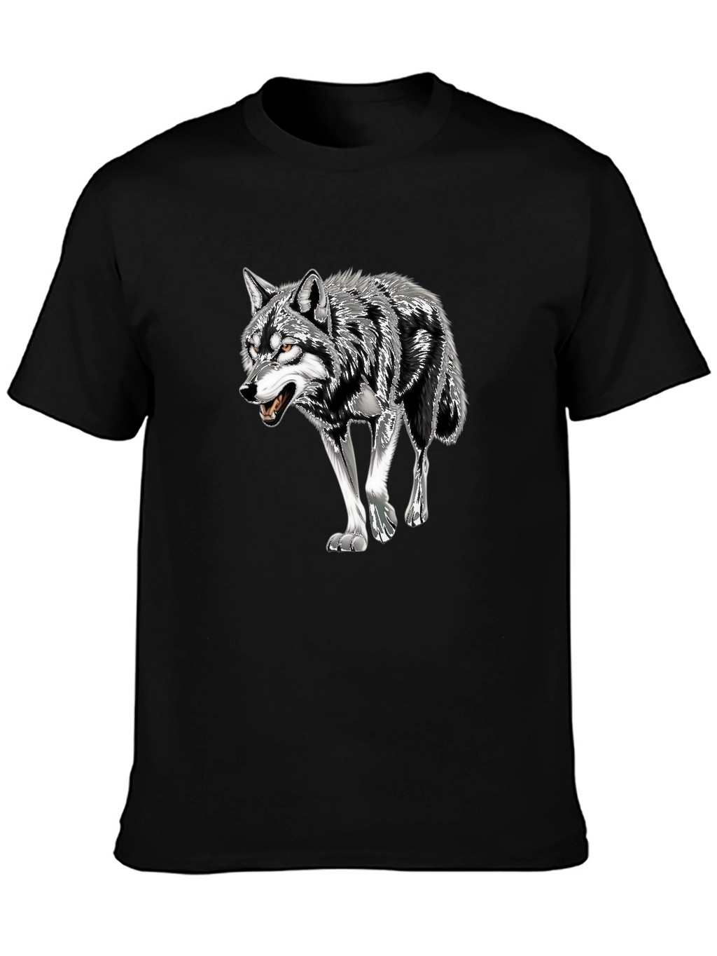 Black Wolf Graphic Tee - Mens