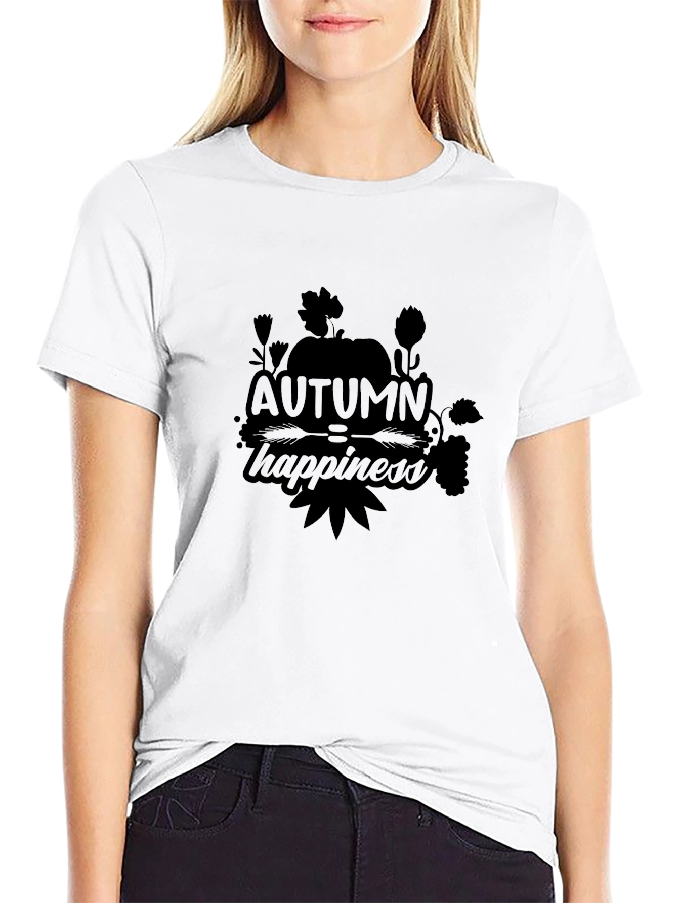 Autumn Happiness Graphic Tee - Stylish Comfort