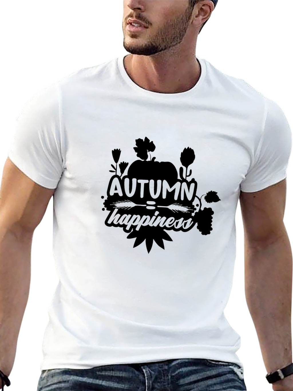 Autumn Happiness Graphic Tee - Stylish Comfort