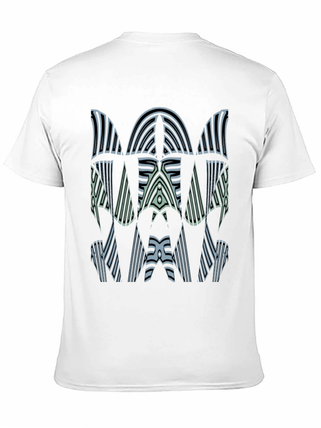 Abstract Graphic Print Mens Black Tee