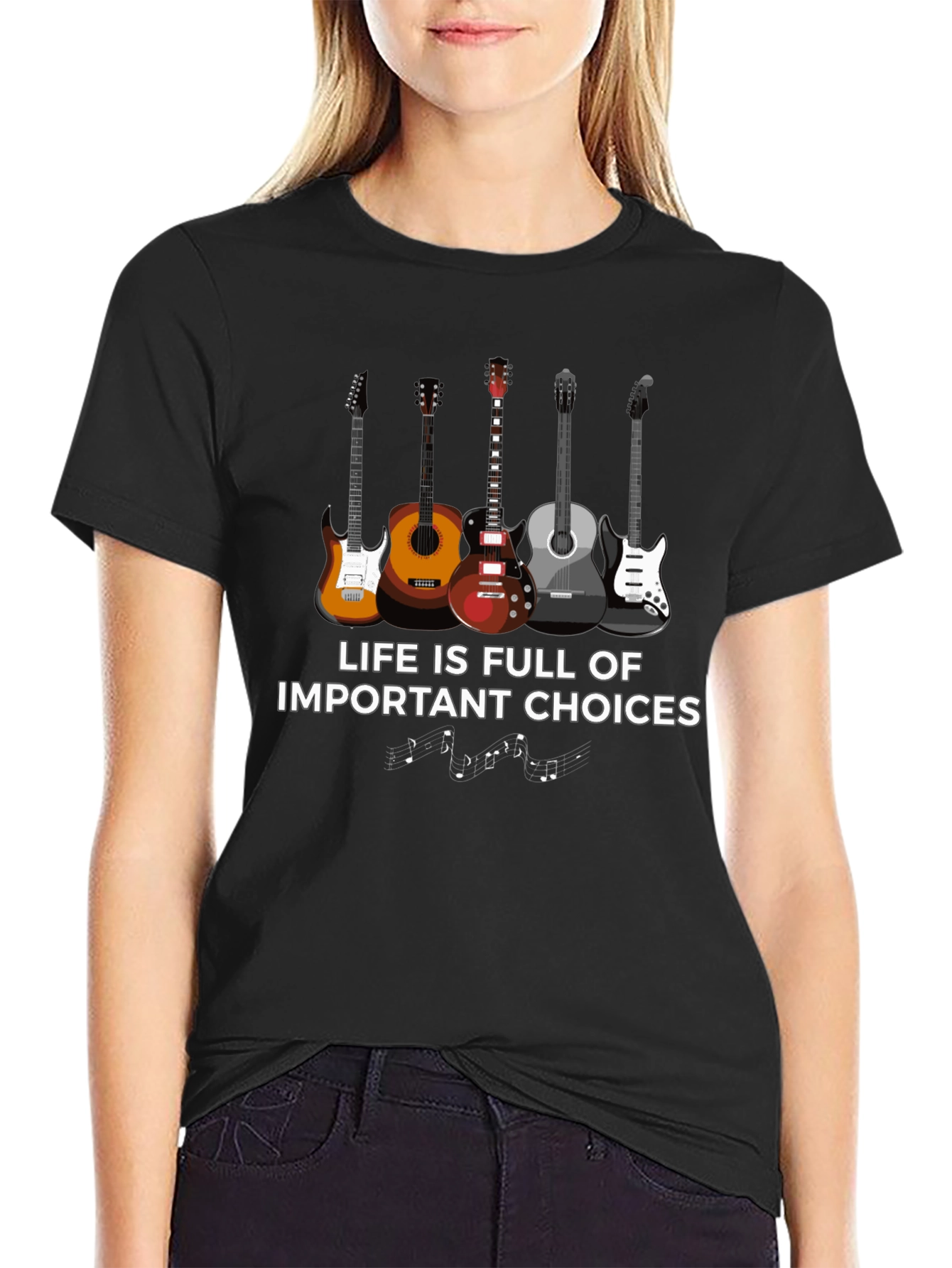 Guitar Lovers Tee: Life is Full of Important Choices