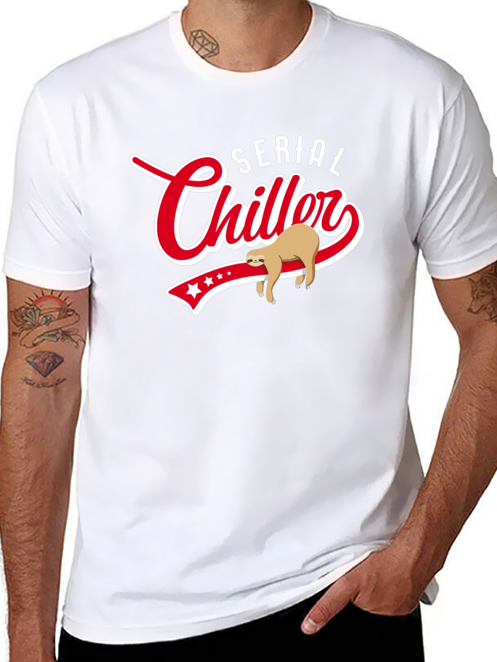 Serial Chiller Sloth Graphic T-Shirt