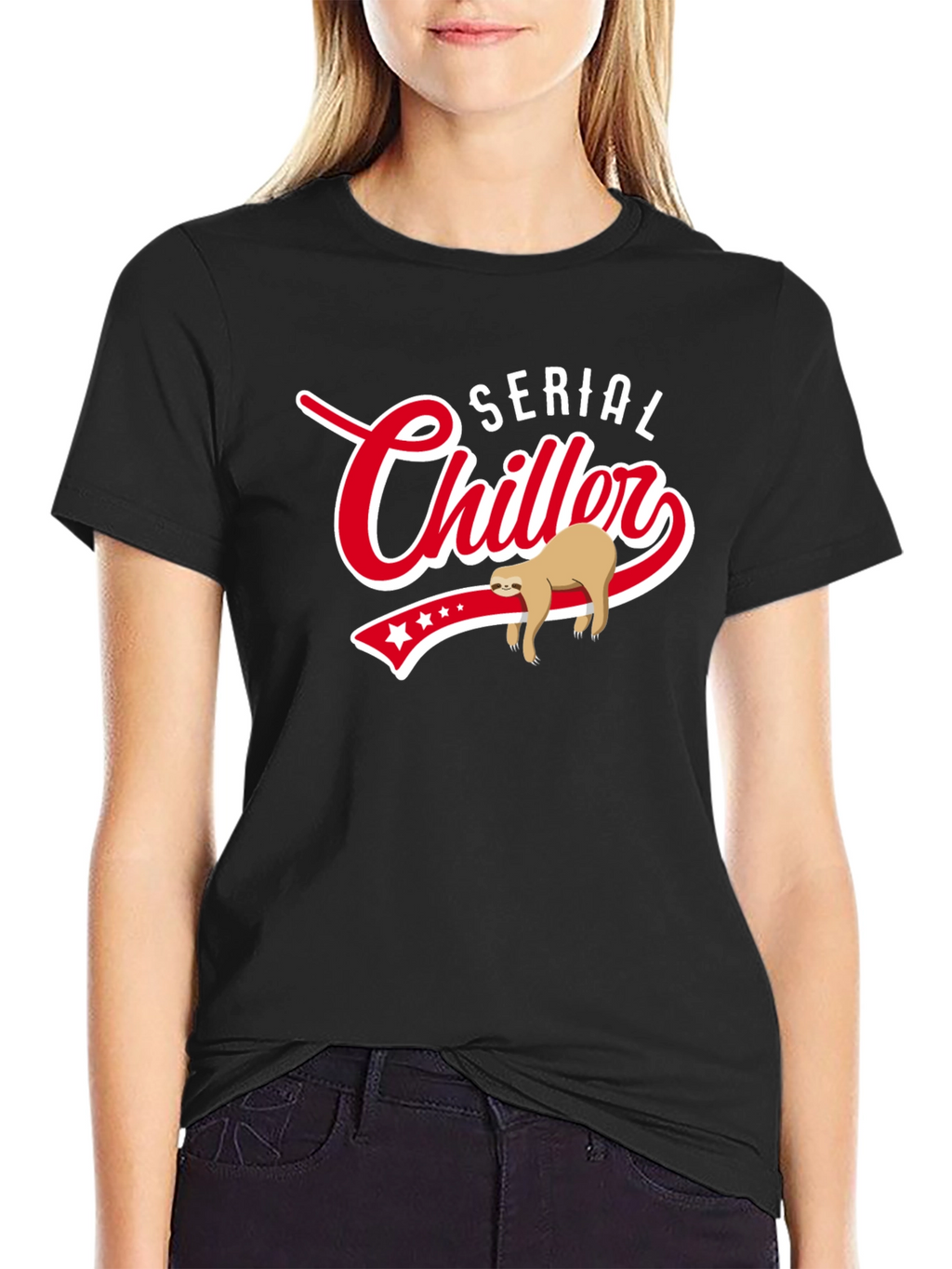 Serial Chiller Sloth Graphic T-Shirt