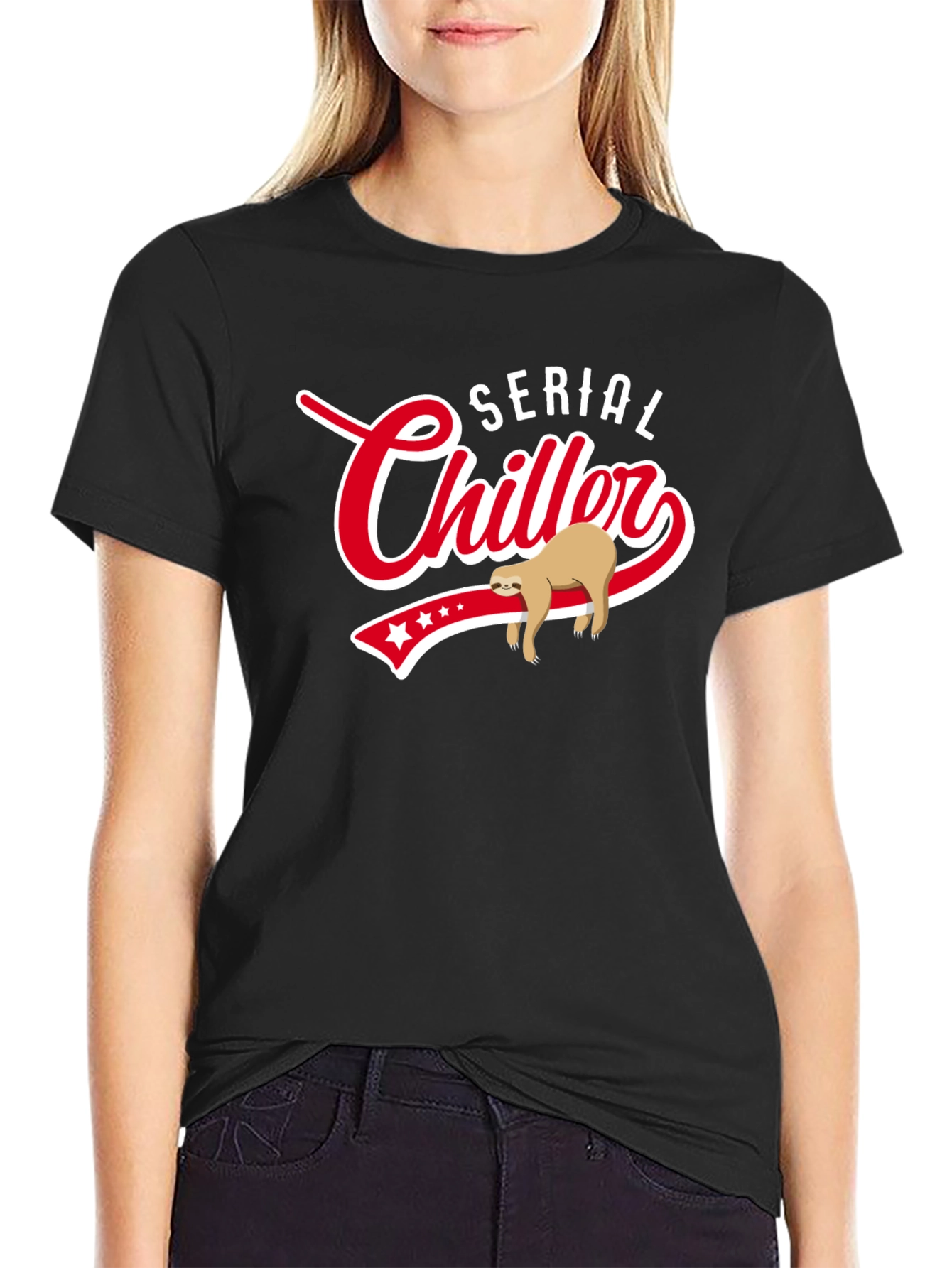 Serial Chiller Sloth Graphic T-Shirt