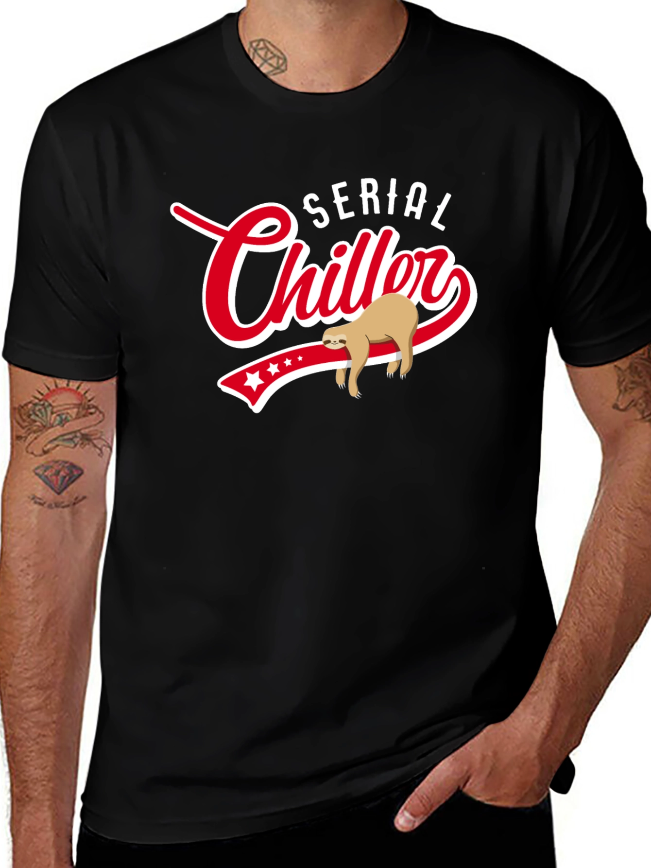Serial Chiller Sloth Graphic T-Shirt