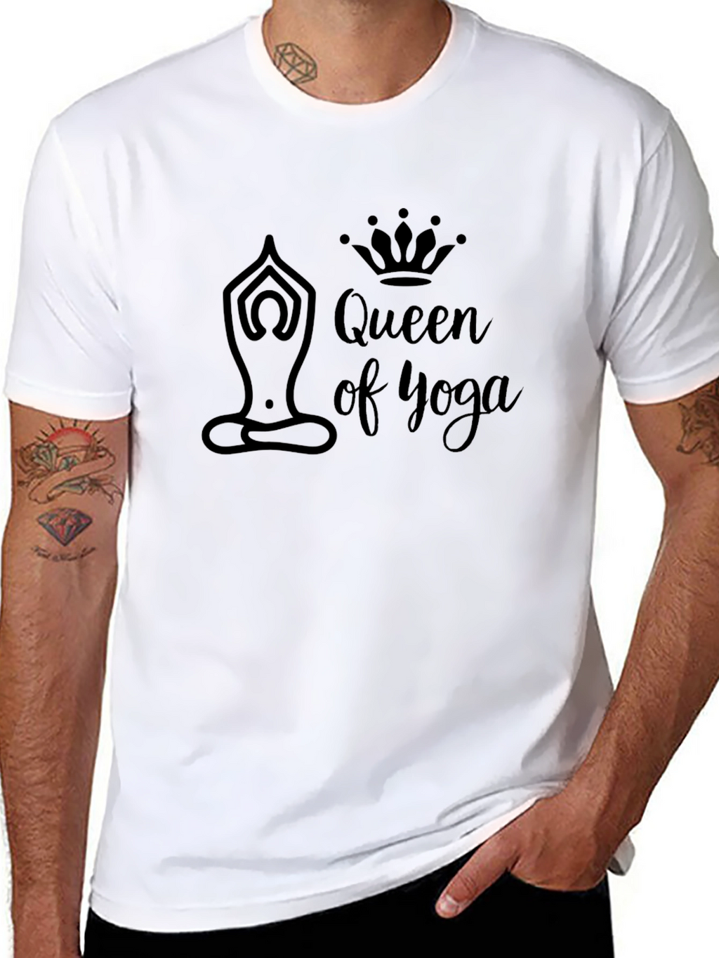 Queen of Yoga Black T-Shirt