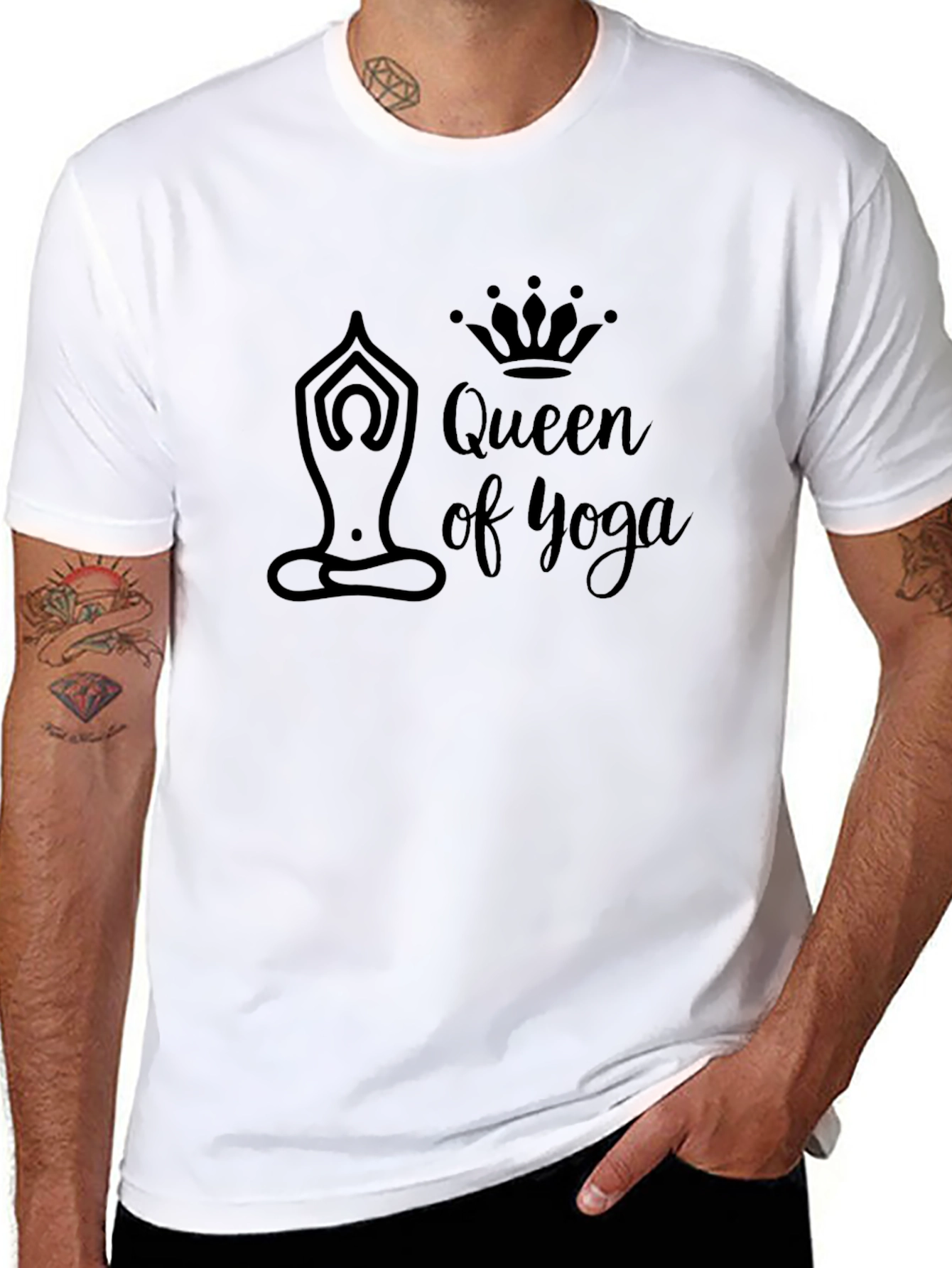 Queen of Yoga Black T-Shirt