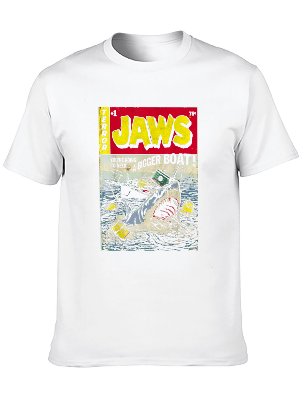 Jaws Comic Book Cover Graphic T-Shirt