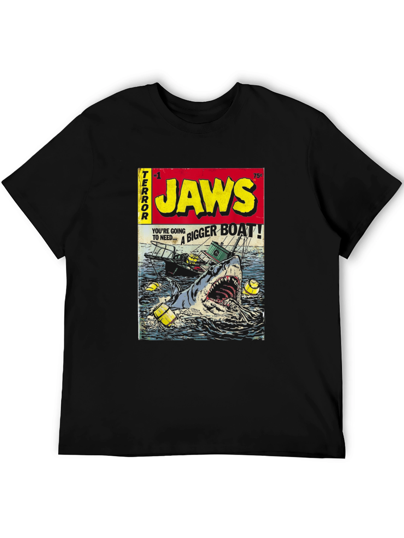 Jaws Comic Book Cover Graphic T-Shirt