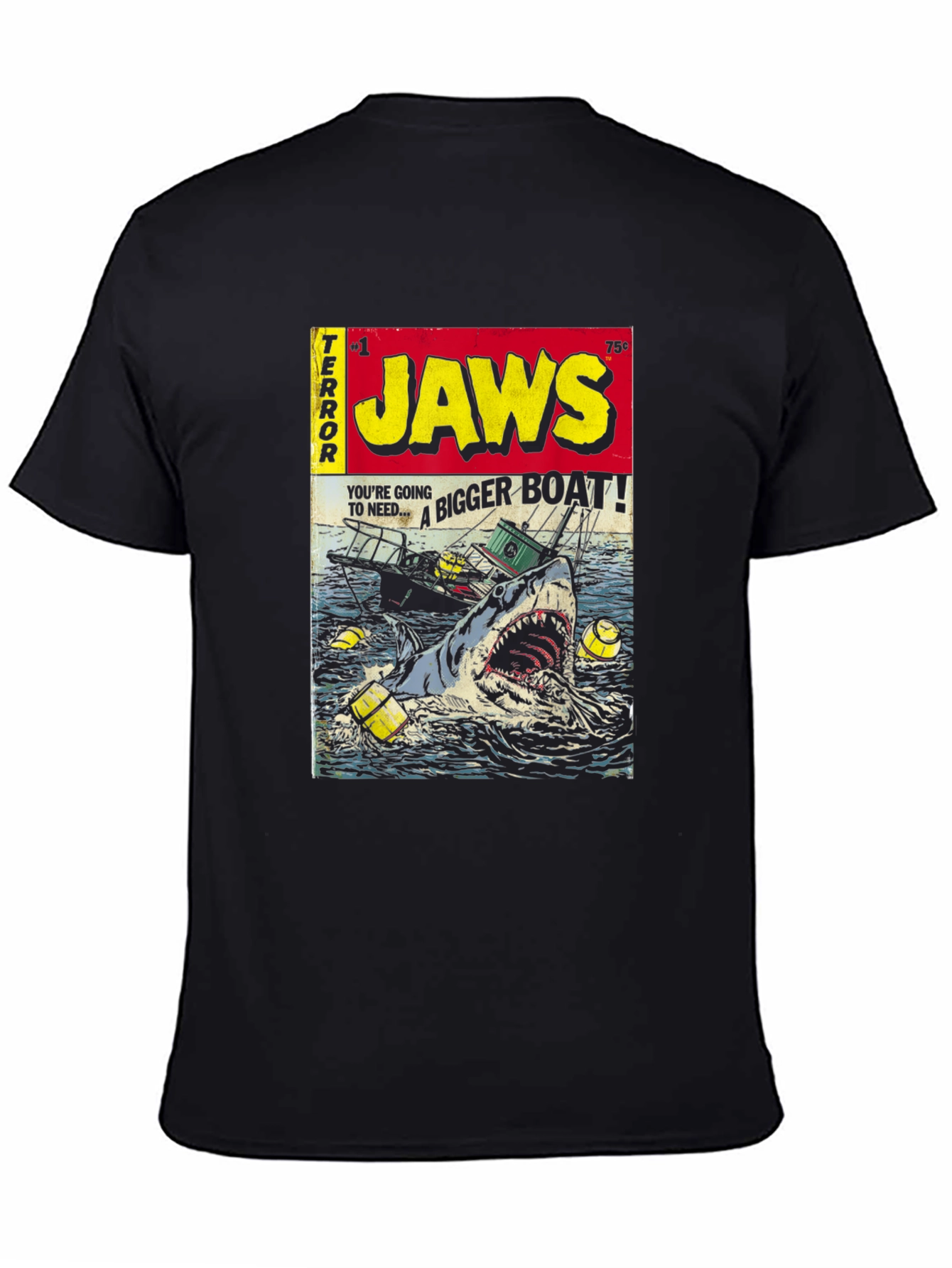 Jaws Comic Book Cover Graphic T-Shirt