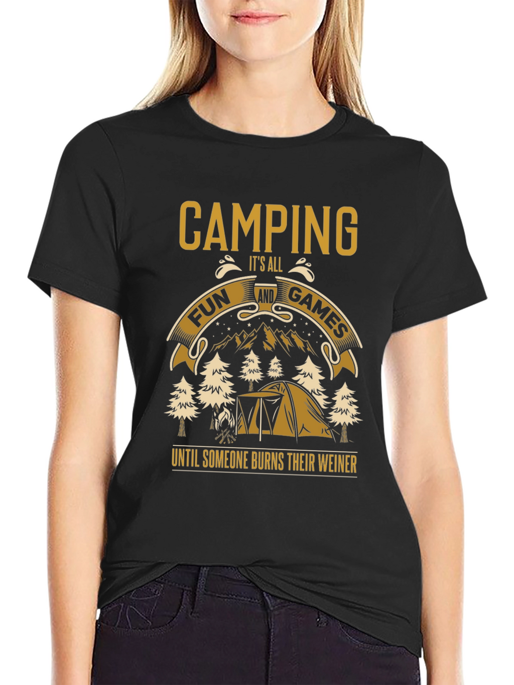 Camping Fun T-Shirt - Burns Their Weiner