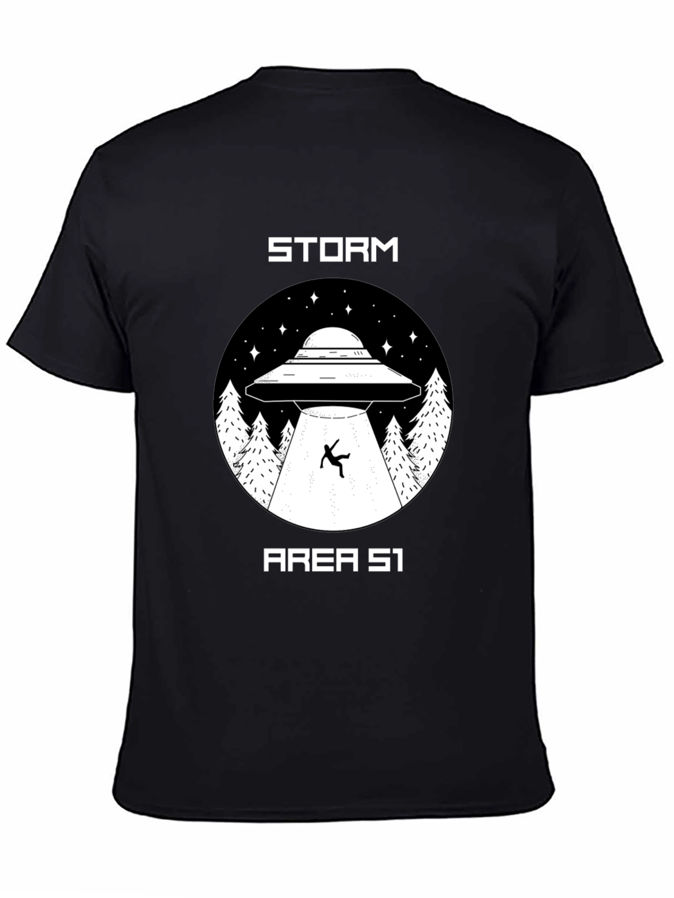 Storm Area 51 UFO Abduction Graphic T-Shirt