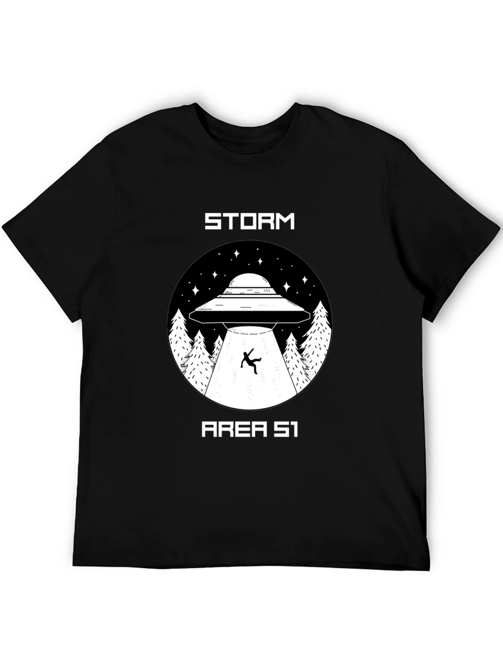 Storm Area 51 UFO Abduction Graphic T-Shirt