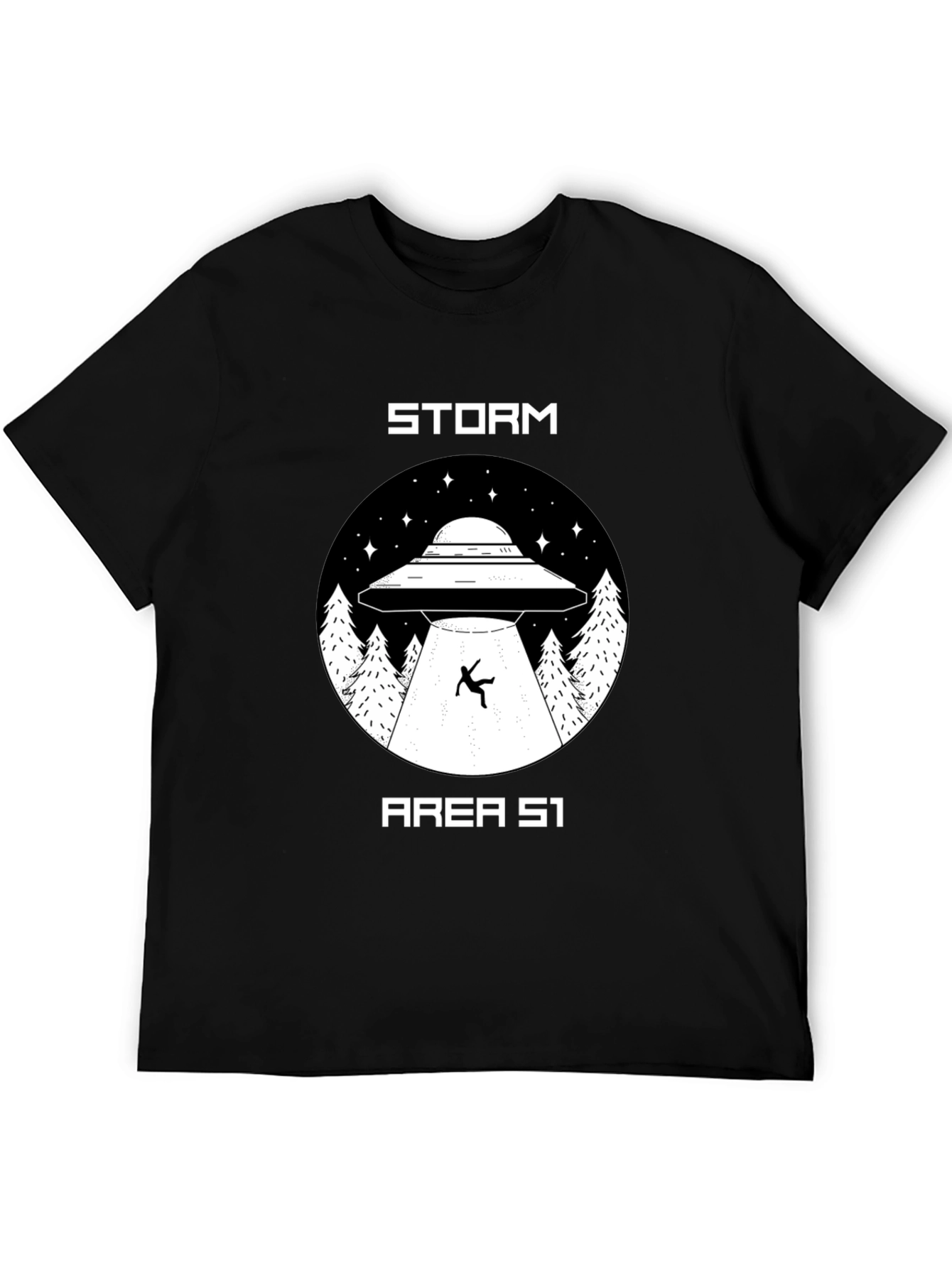 Storm Area 51 UFO Abduction Graphic T-Shirt