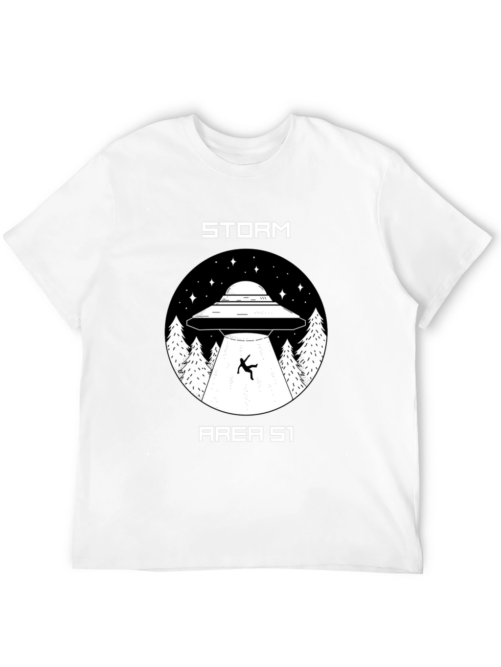 Storm Area 51 UFO Abduction Graphic T-Shirt