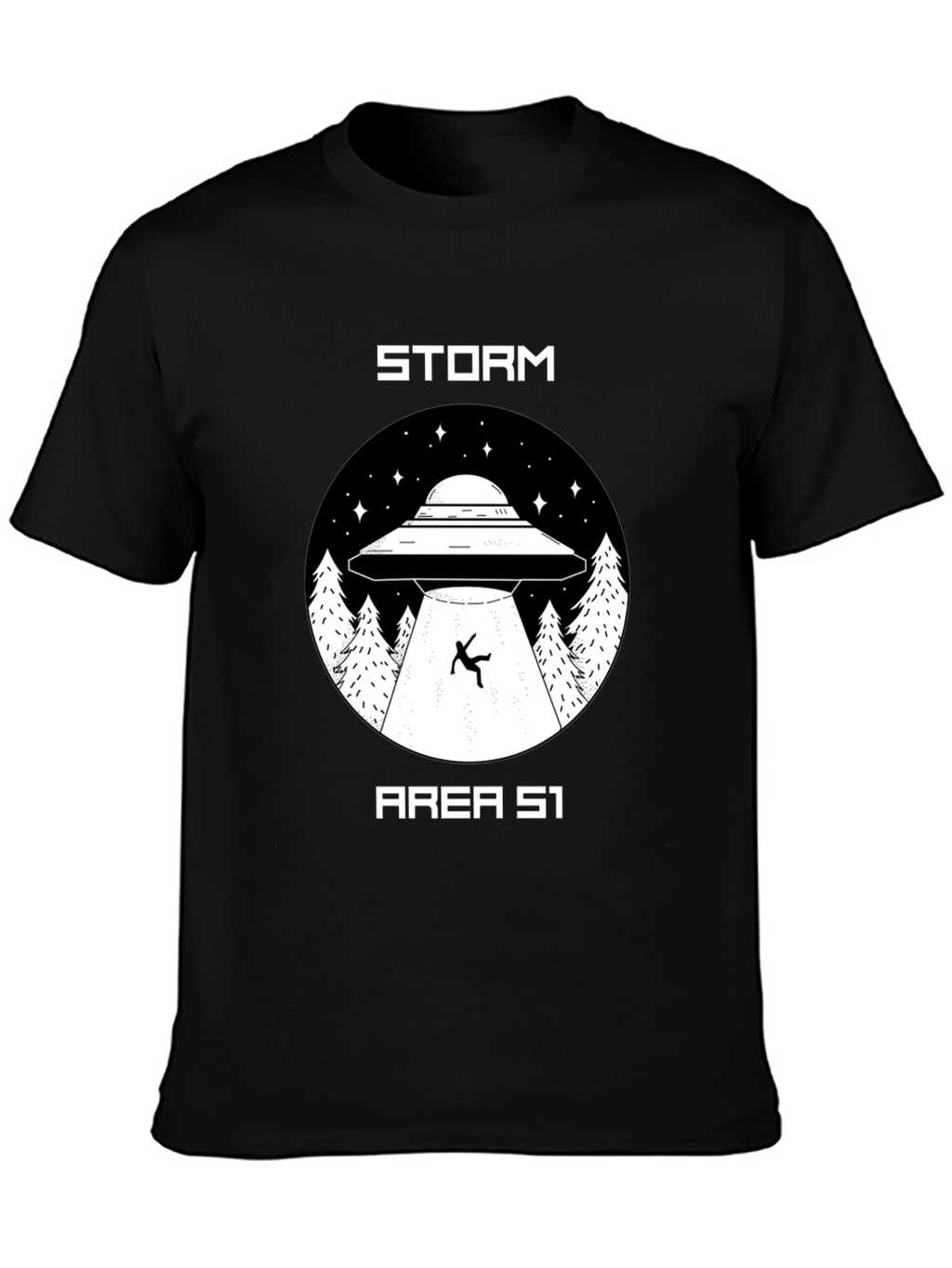 Storm Area 51 UFO Abduction Graphic T-Shirt