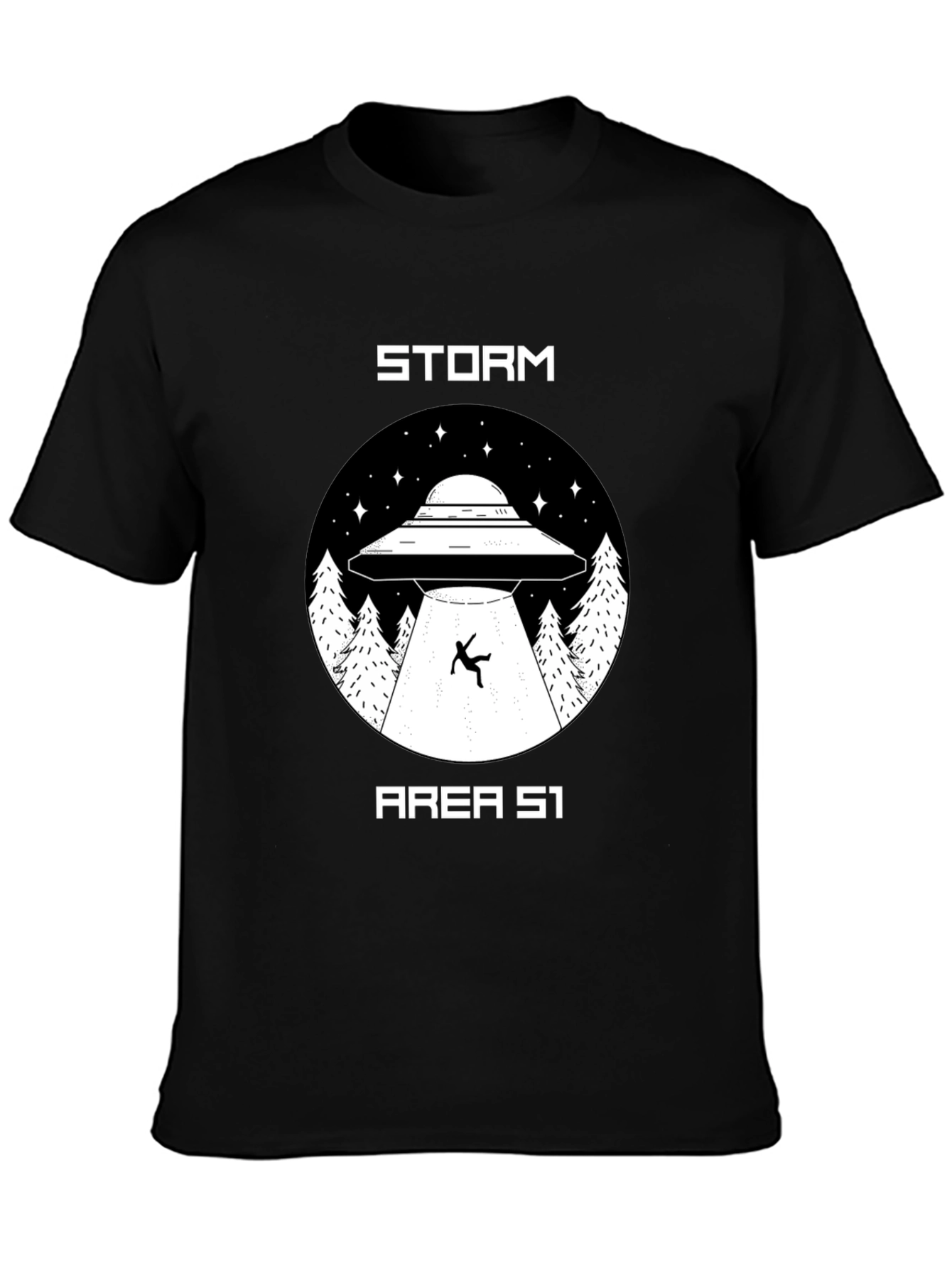 Storm Area 51 UFO Abduction Graphic T-Shirt