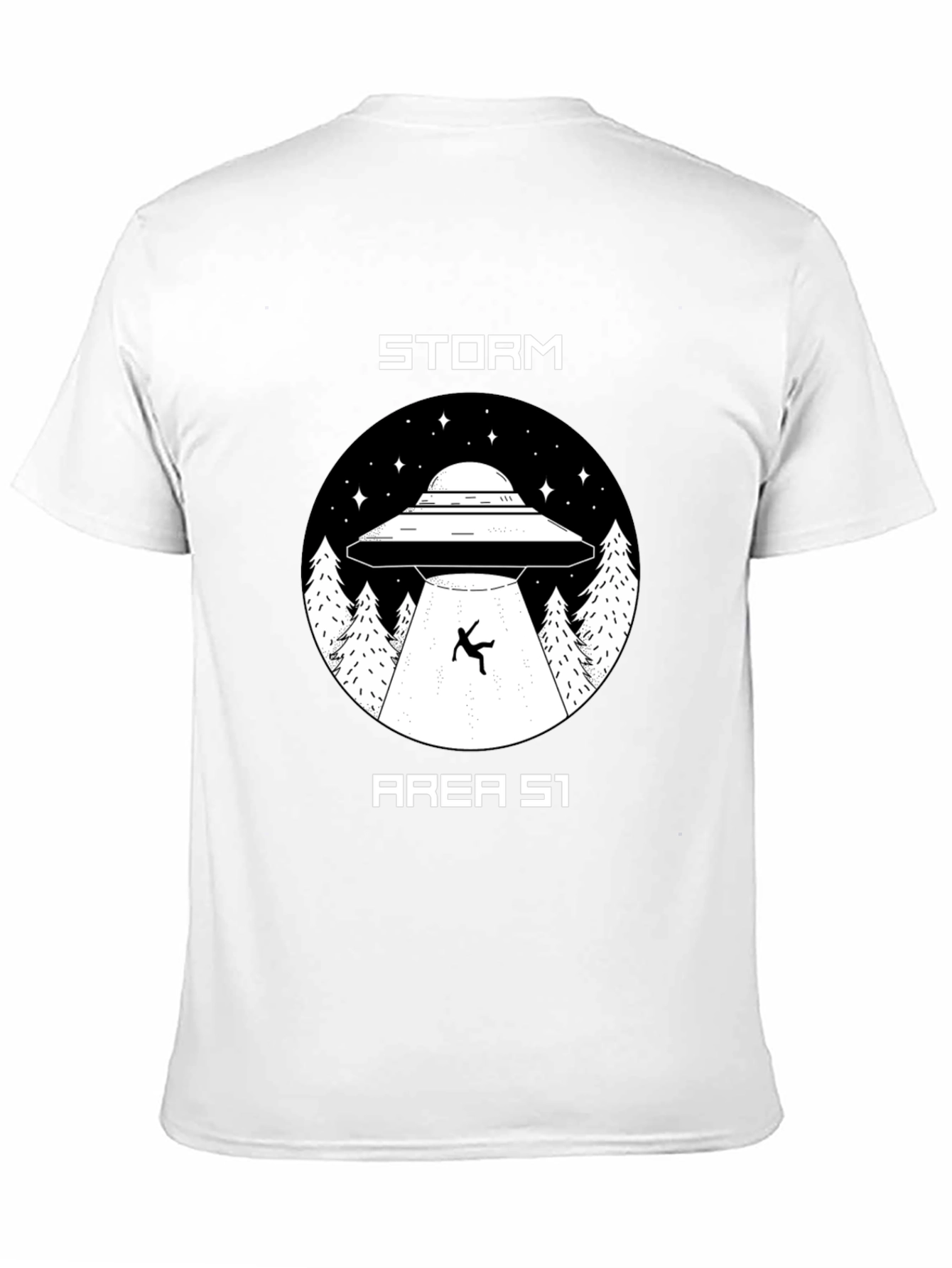 Storm Area 51 UFO Abduction Graphic T-Shirt