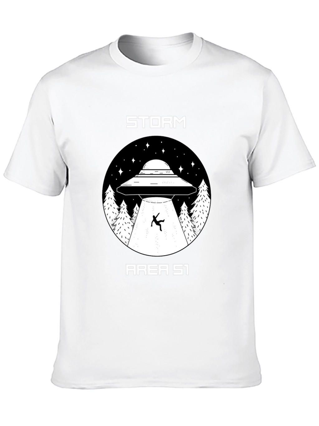 Storm Area 51 UFO Abduction Graphic T-Shirt