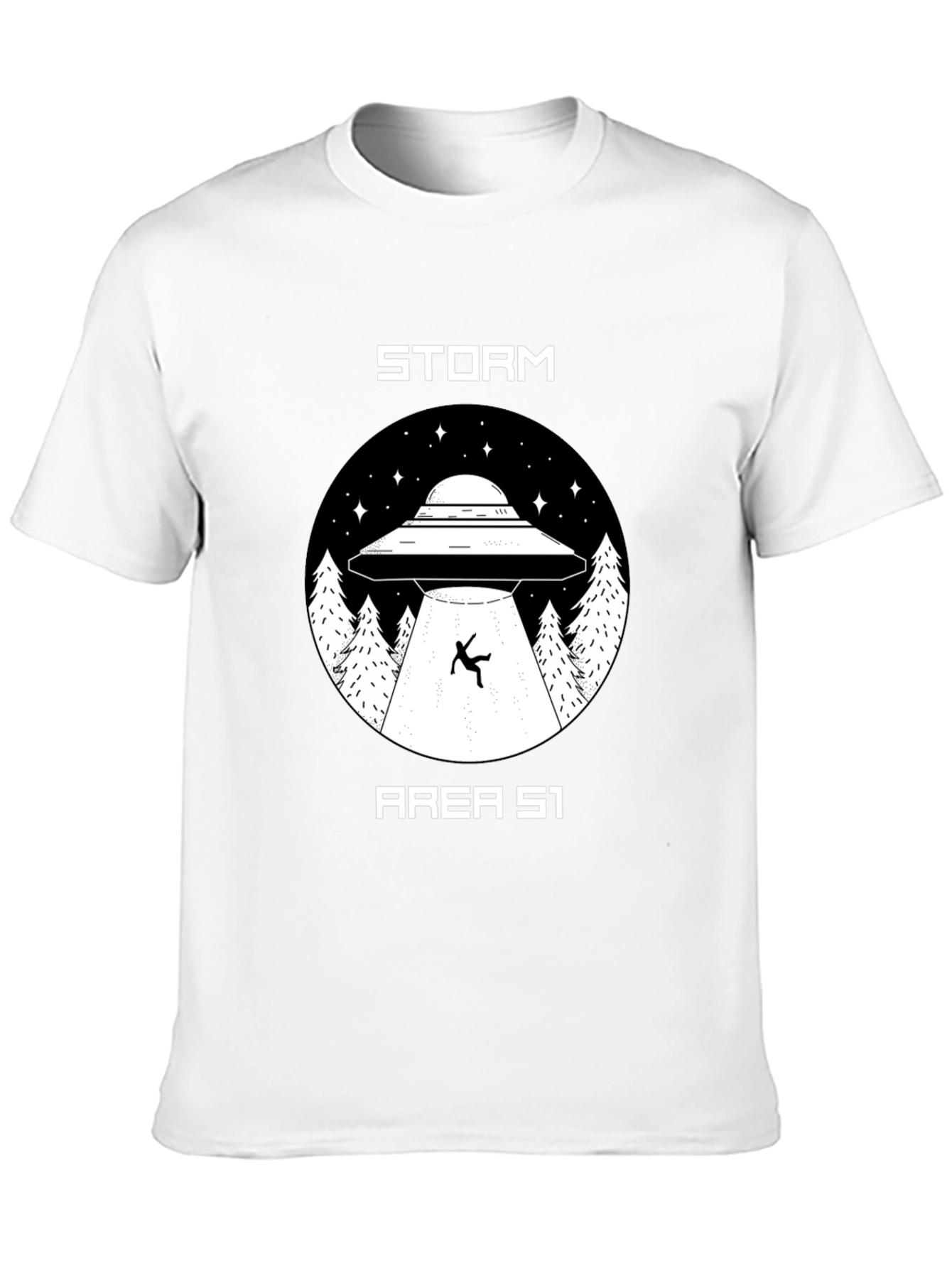 Storm Area 51 UFO Abduction Graphic T-Shirt