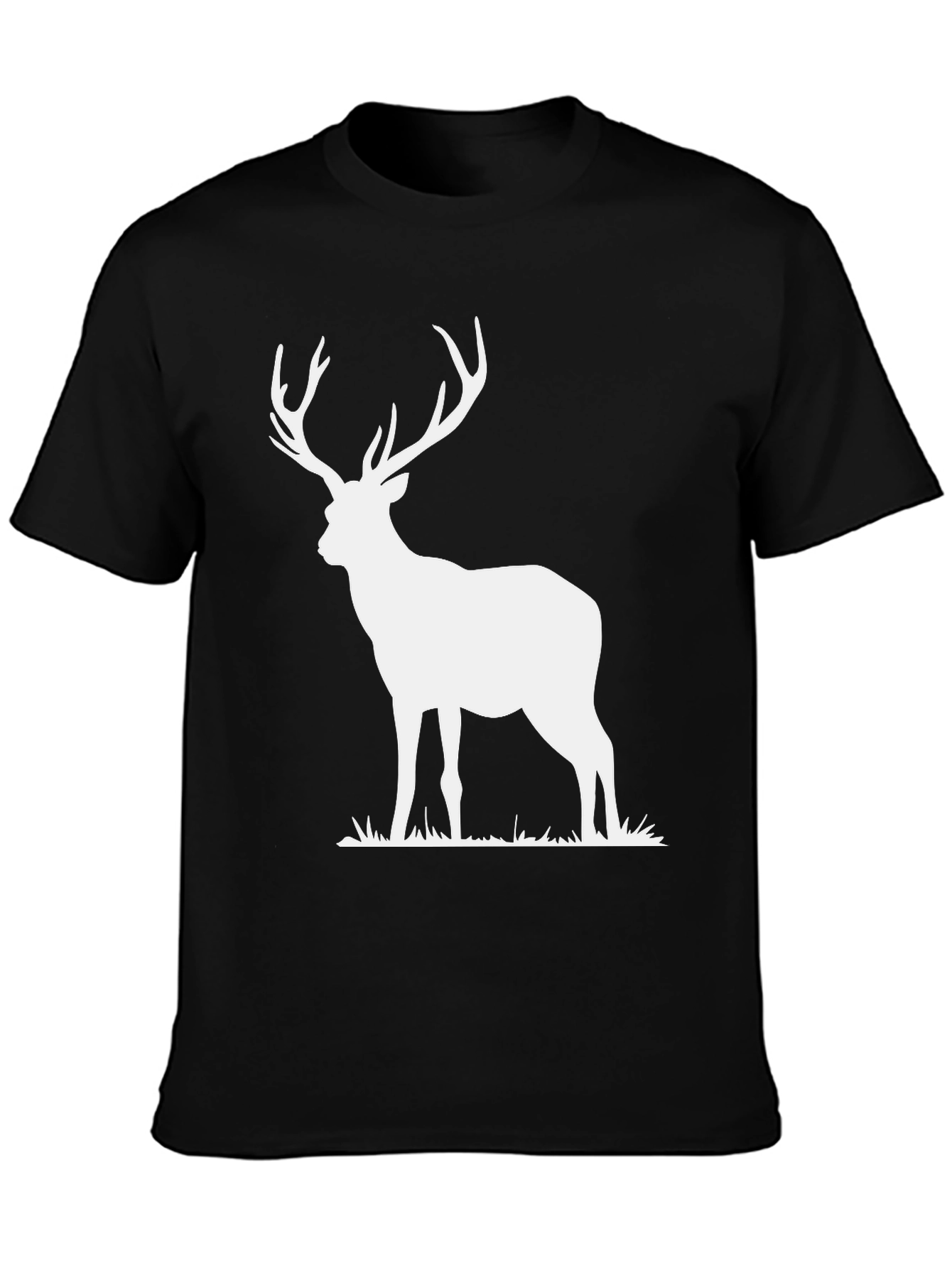 Stag Graphic Tee - Classic Black Cotton