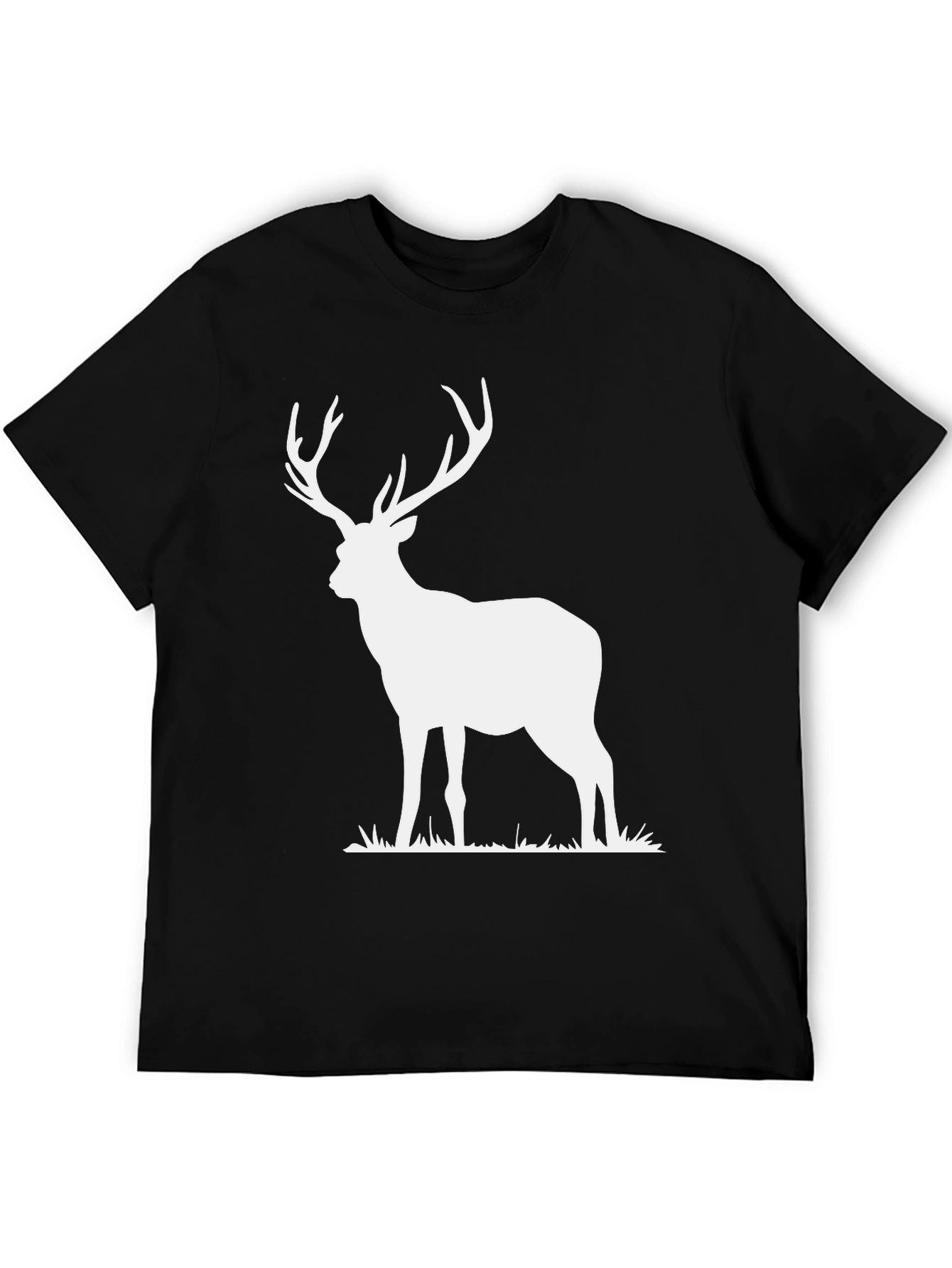 Stag Graphic Tee - Classic Black Cotton