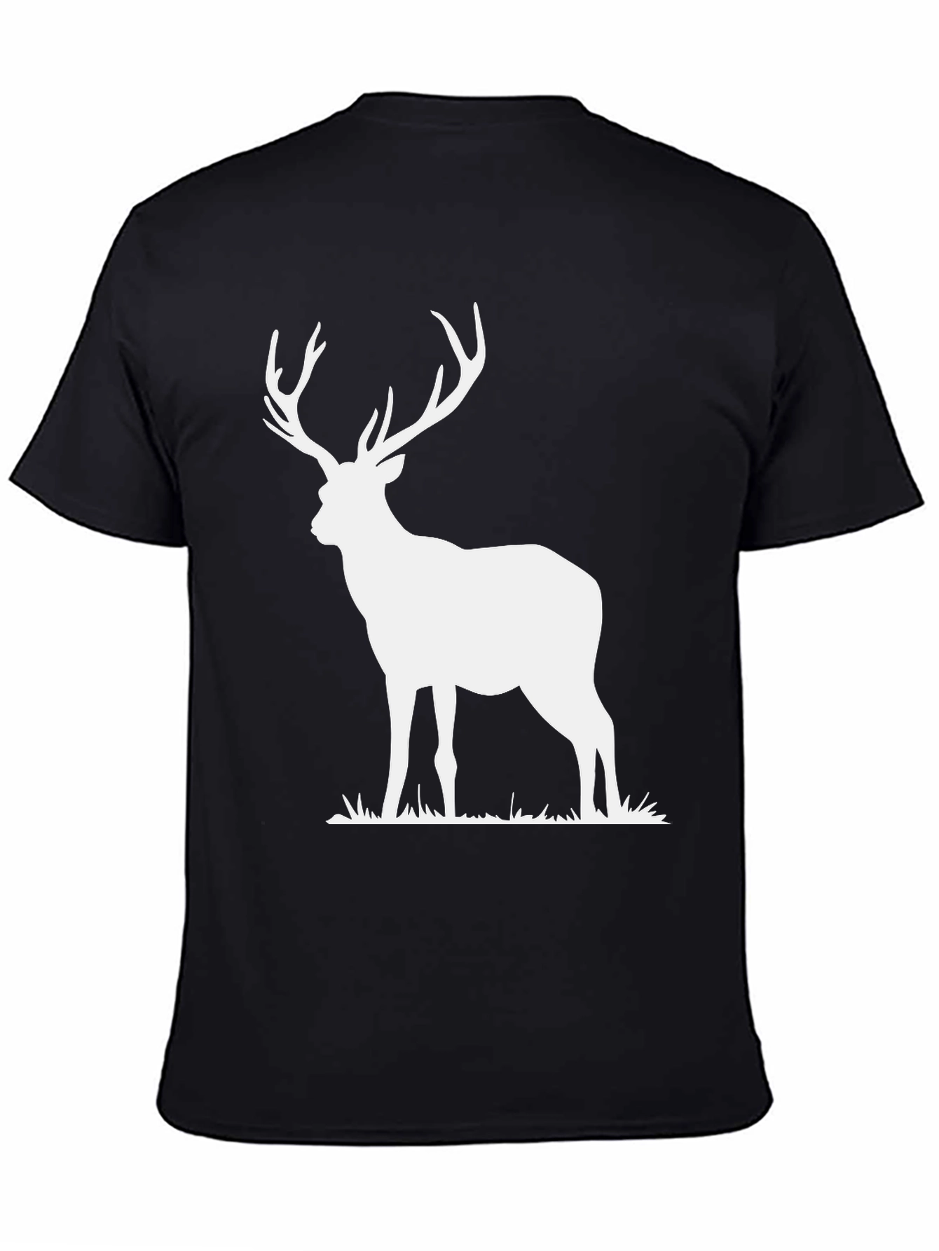 Stag Graphic Tee - Classic Black Cotton
