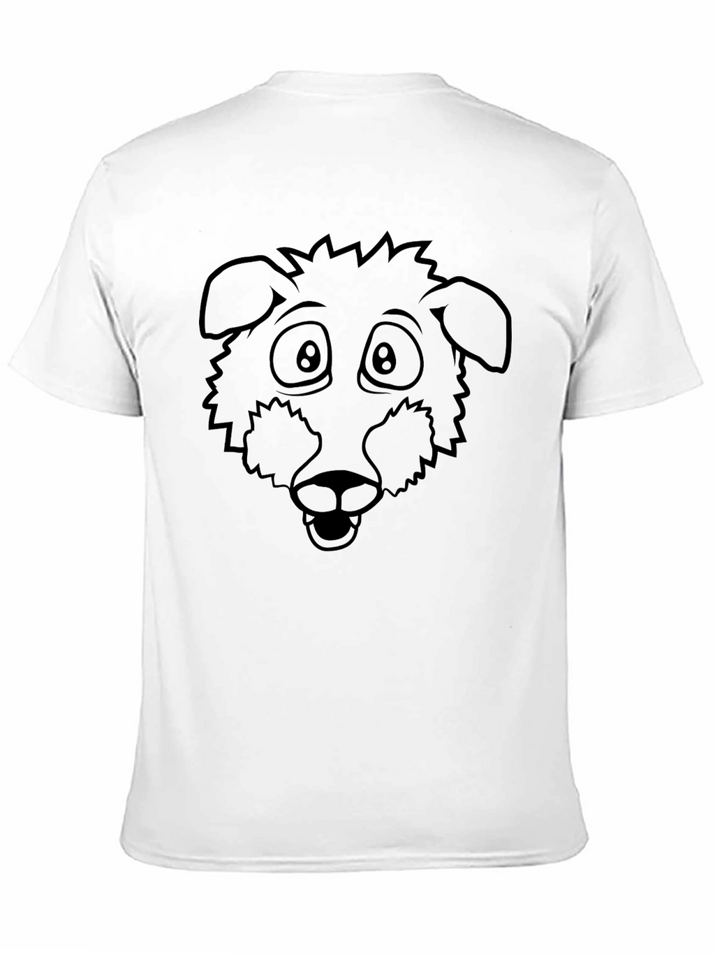 Cartoon Dog Graphic Tee - Black Unisex T-Shirt