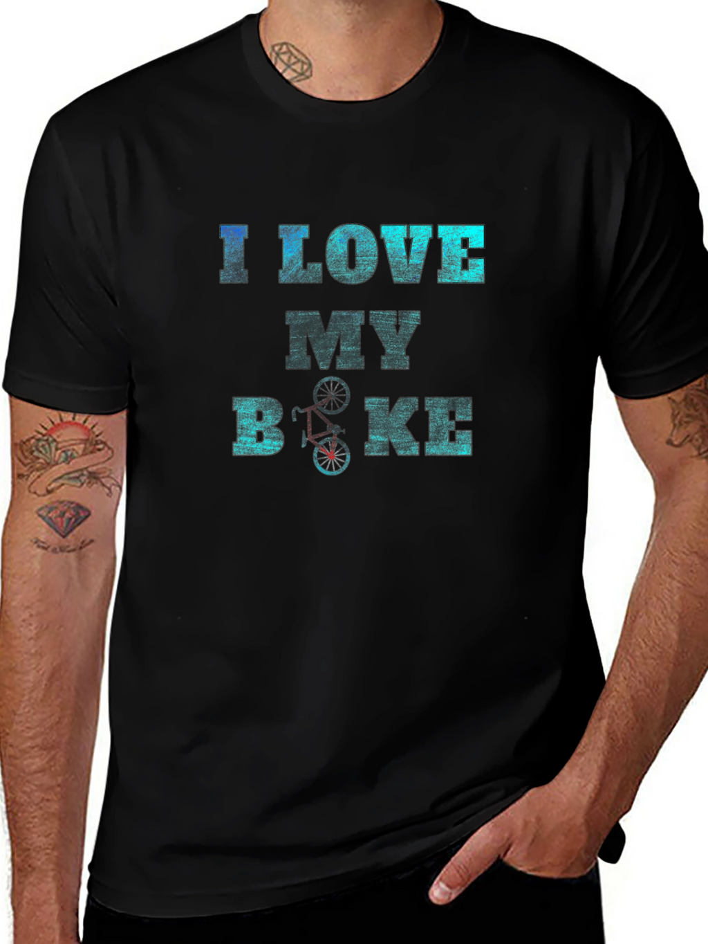 I Love My Bike Graphic T-Shirt - Black