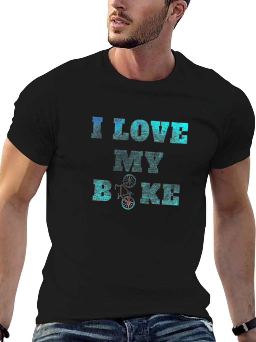 I Love My Bike Graphic T-Shirt - Black
