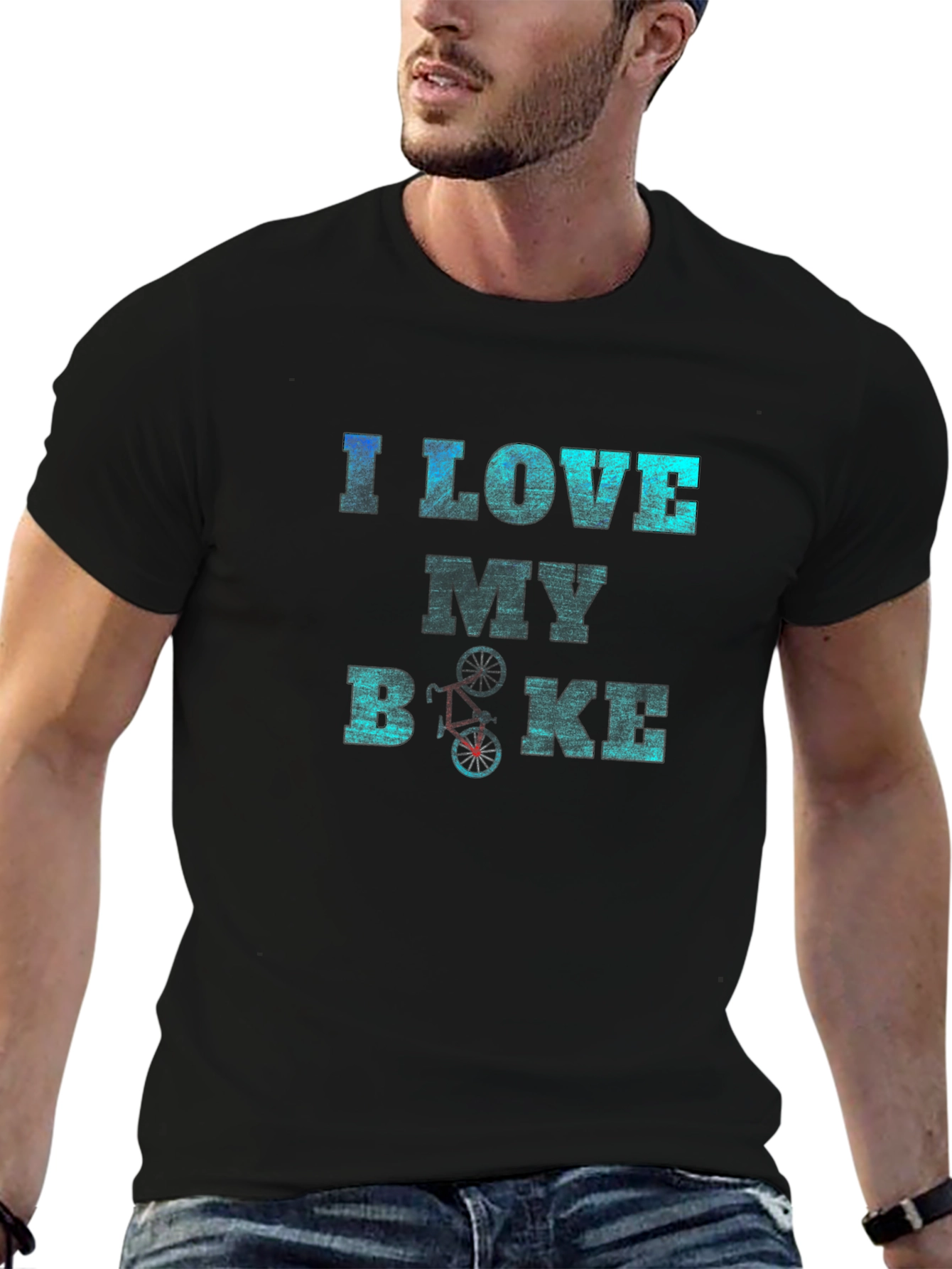 I Love My Bike Graphic T-Shirt - Black