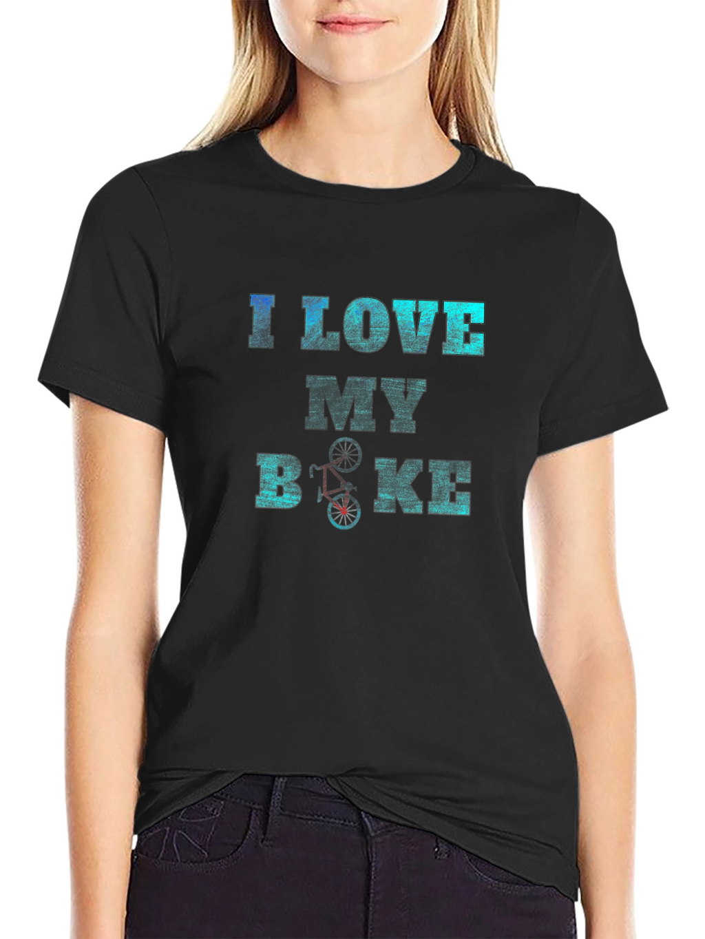 I Love My Bike Graphic T-Shirt - Black