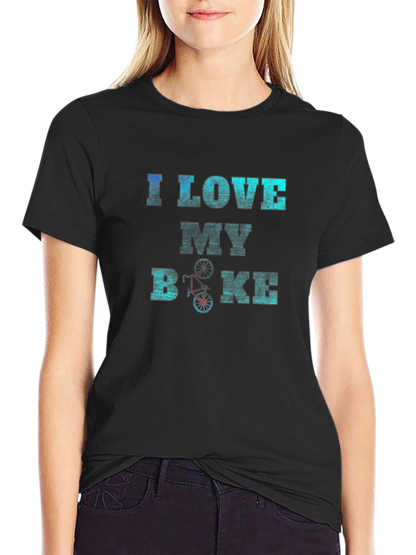I Love My Bike Graphic T-Shirt - Black