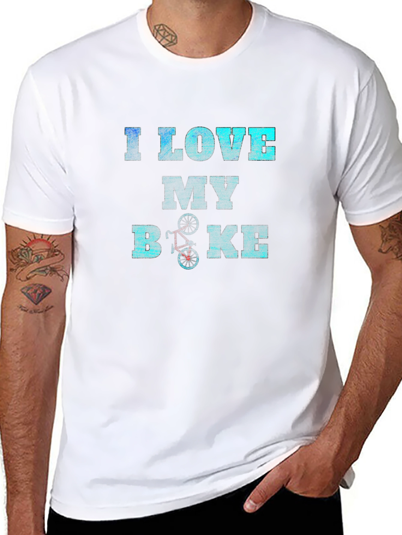I Love My Bike Graphic T-Shirt - Black