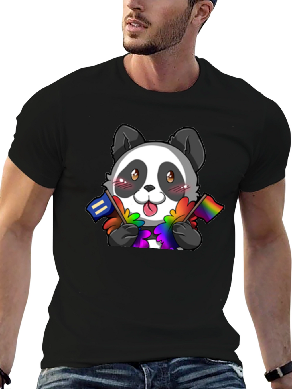Pride Panda T-Shirt - LGBTQ+ Supporter Tee